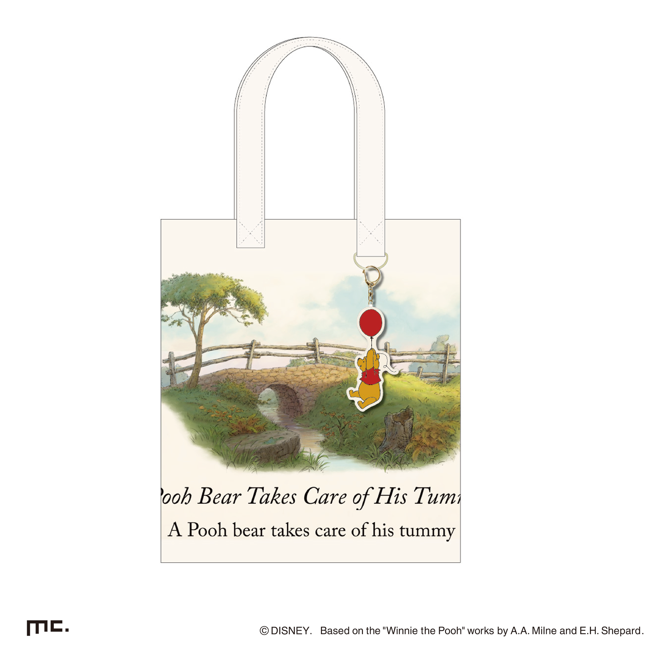 トートバッグ 　風船 プーさん