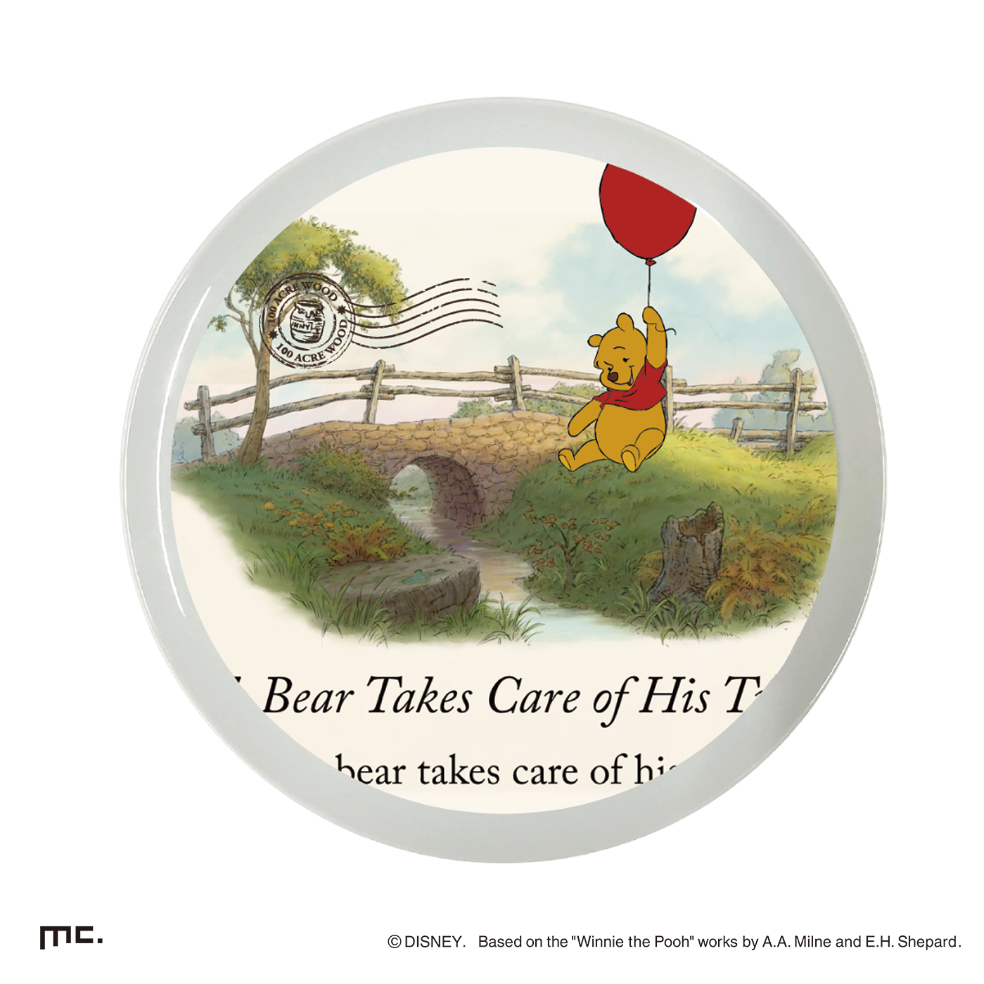 プレート　 風船 プーさん