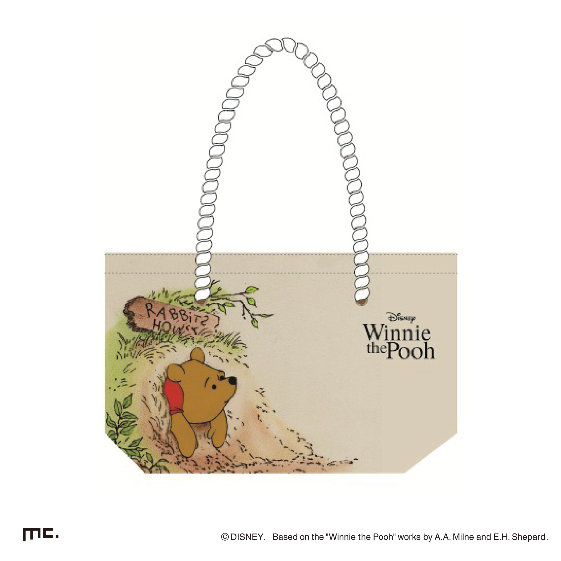 トートバッグ　 穴 プーさん