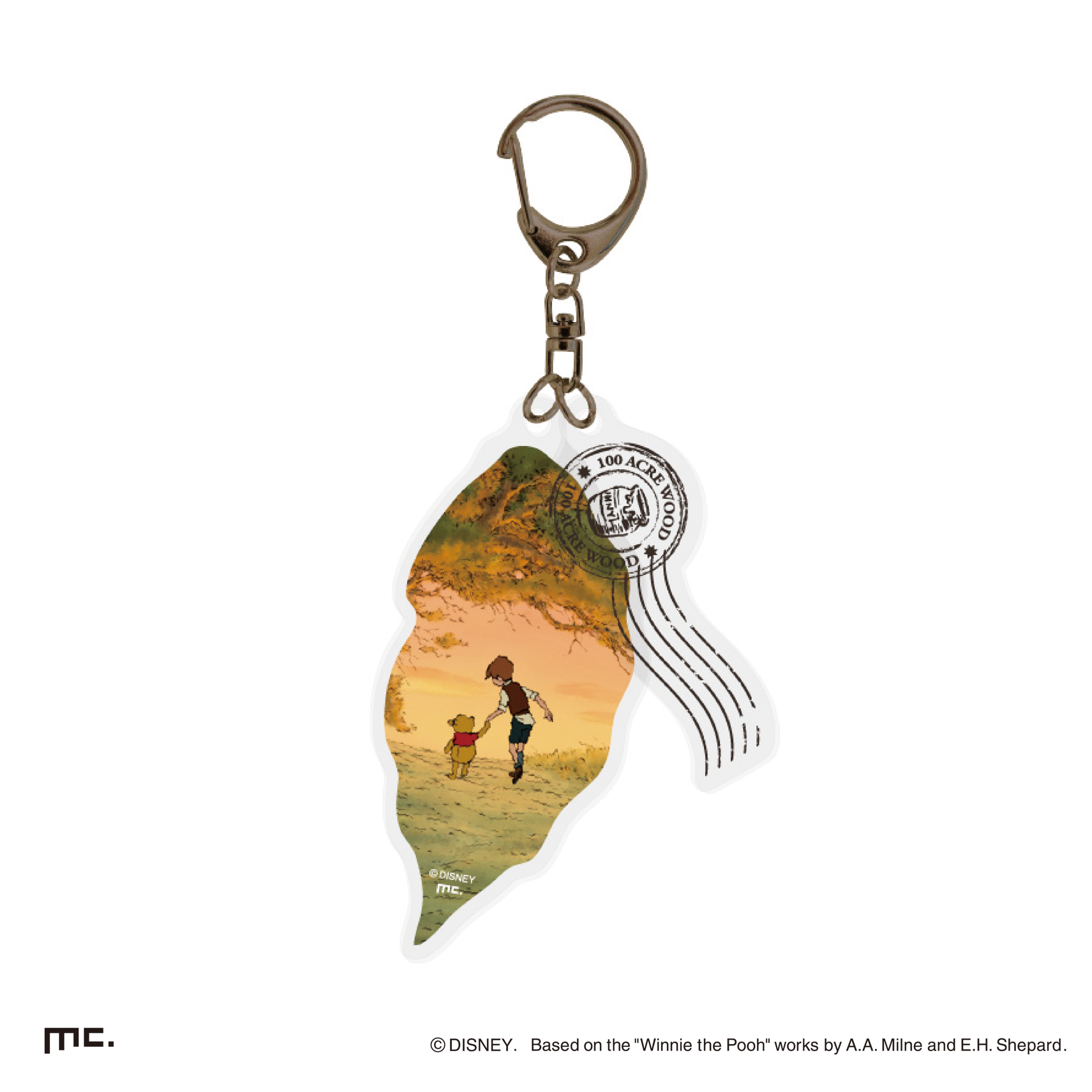 アクリルキーホルダー　夕暮れ プーさん