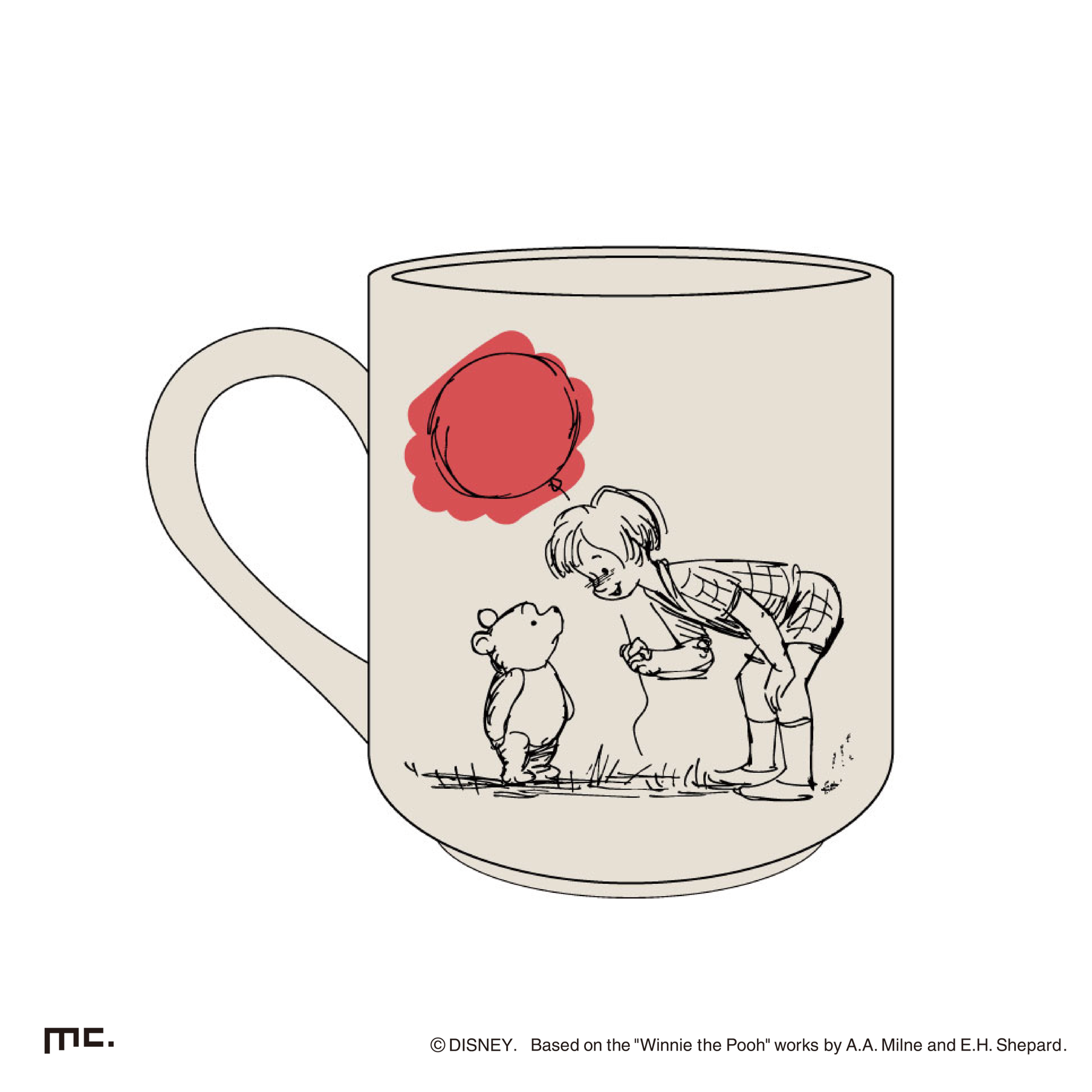 マグカップ　風船　プーさん