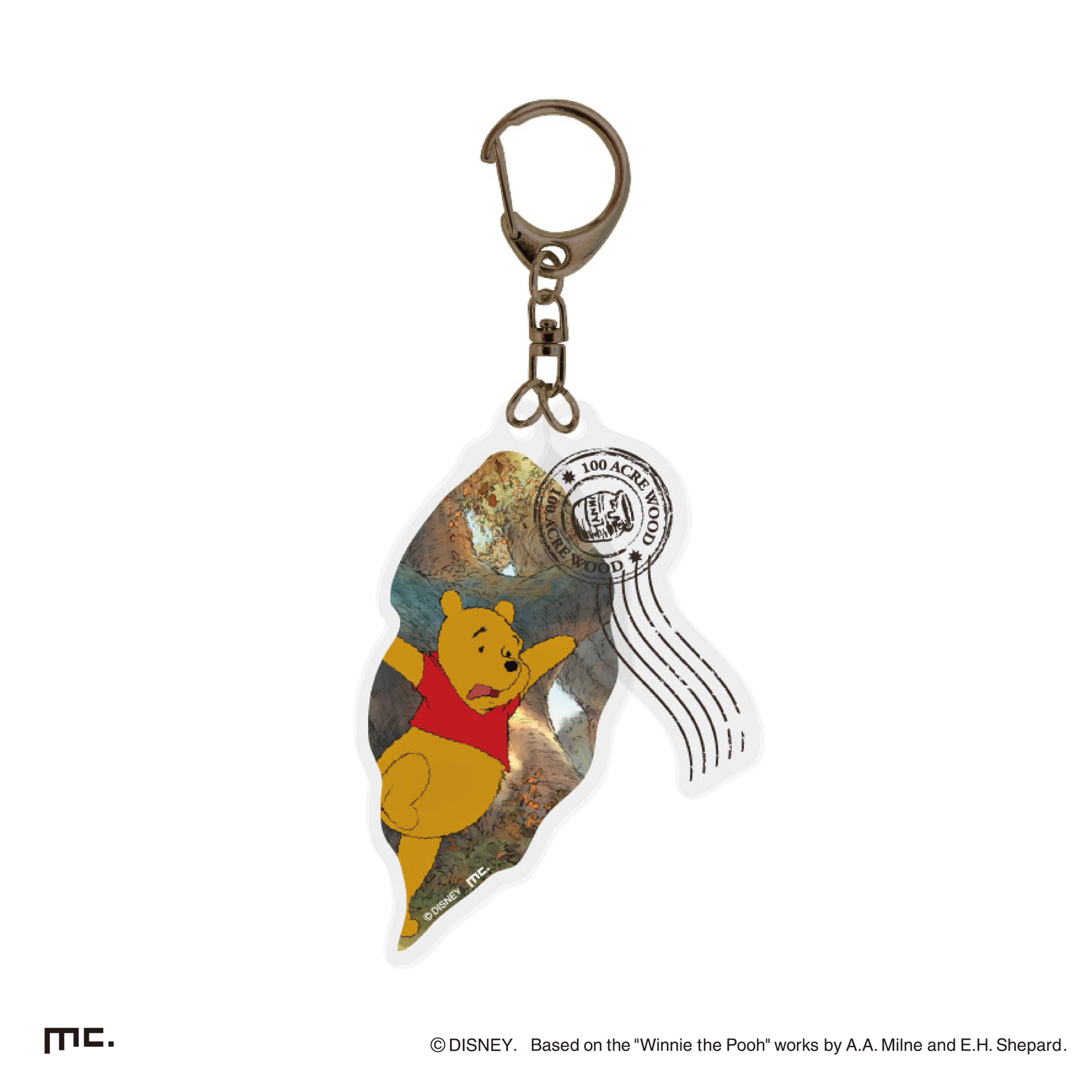 アクリルキーホルダー　 逃げる プーさん