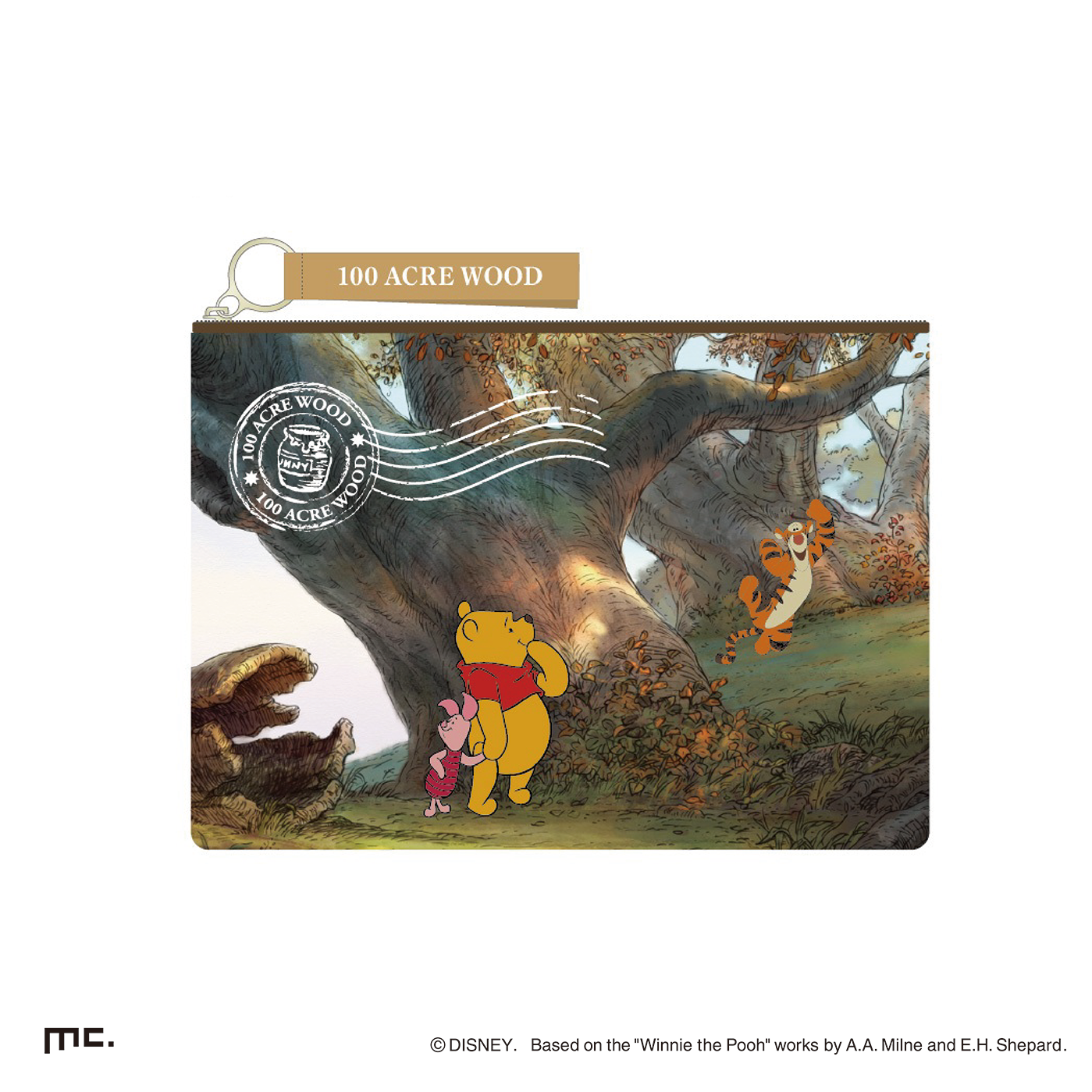 フラットポーチ　 プーさん＆ピグレット＆ティガー