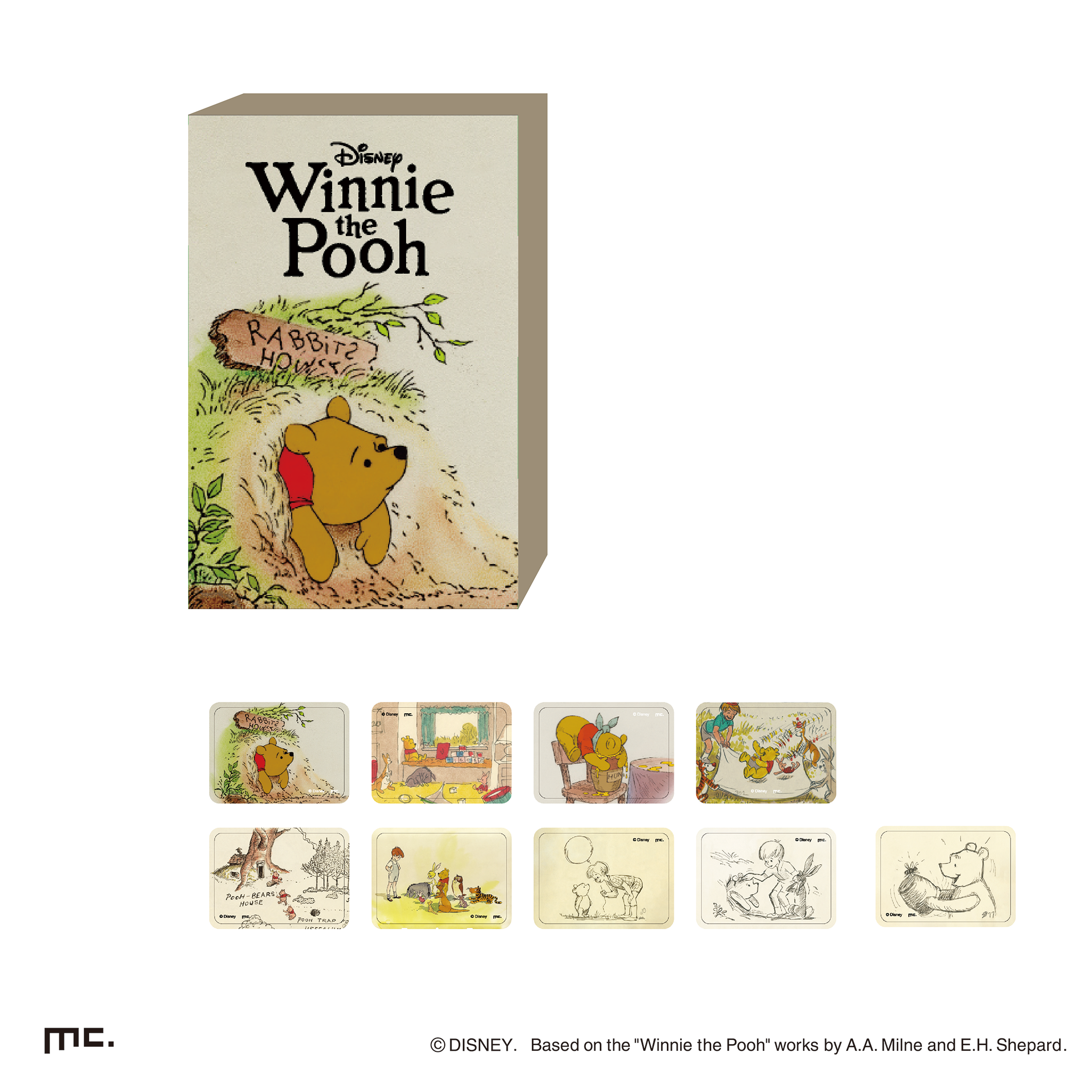 箱入りフレークシール　 穴 プーさん