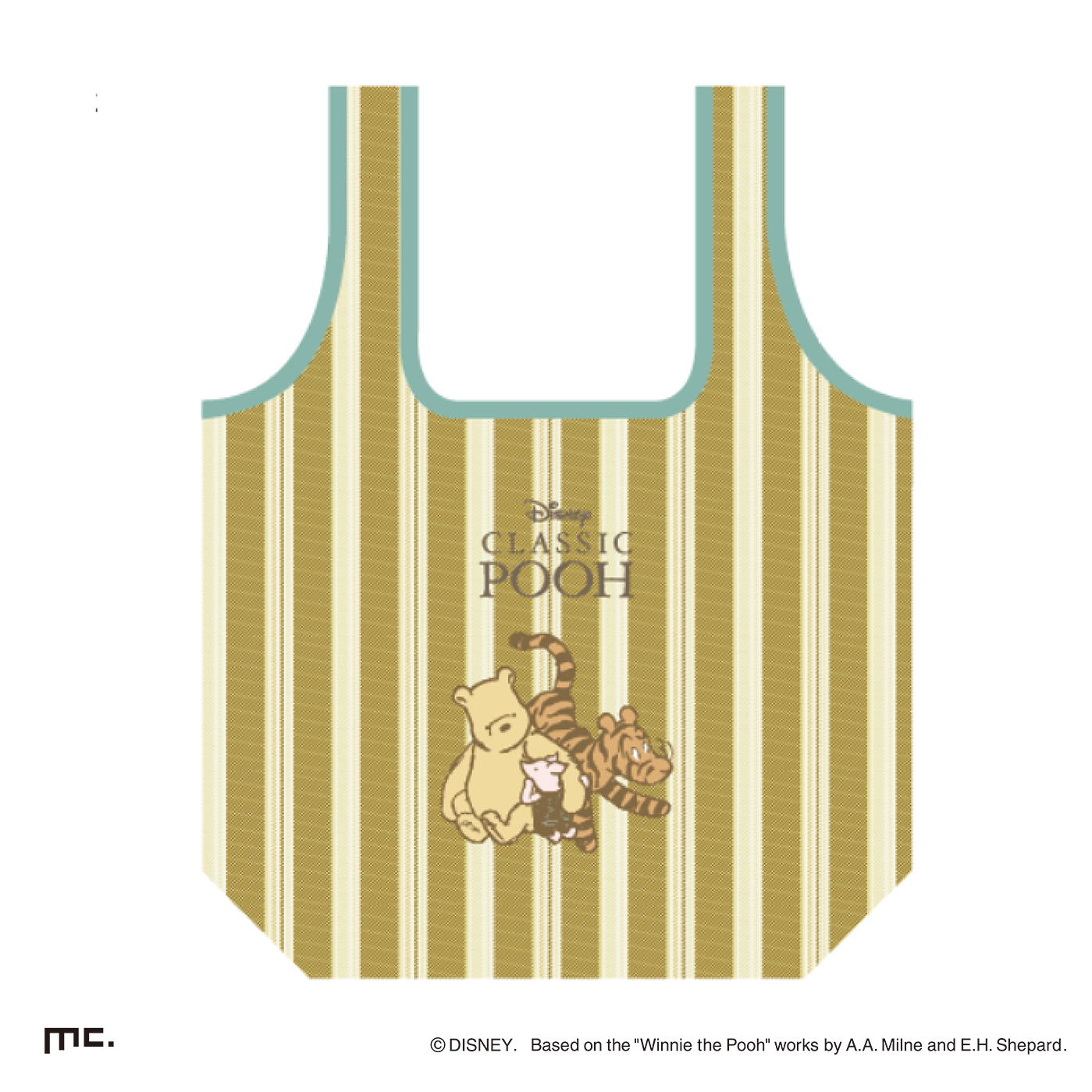 エコバッグ　ストライプ プーさん＆フレンズ