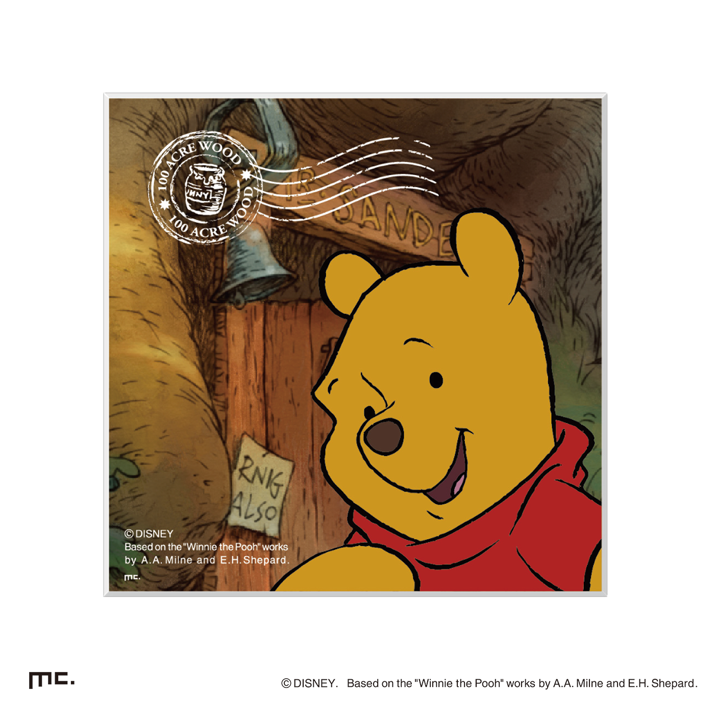 タイルコースター　 家 プーさん